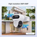 EZVIZ CS-HB90  Cámara PT Doble Lente / KIT PANEL SOLAR / Movimiento en Ambos Lentes 8 Megapixel (4MP+4MP) / IA Detección Humana y Vehiculo / Vision Nocturna a Color /  Audio Bidireccional - Imagen 2